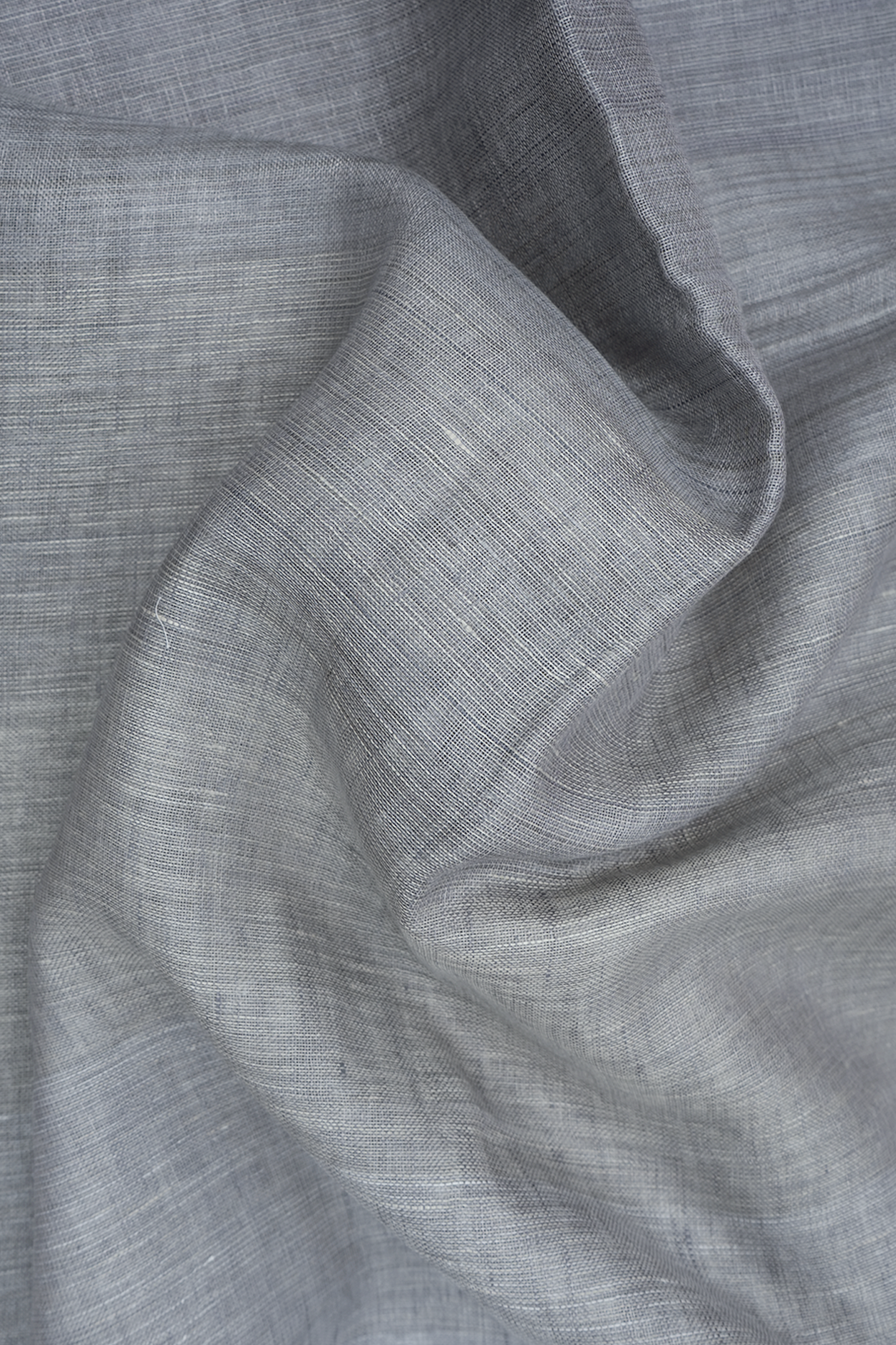 Plain Grey Tussar Silk Saree