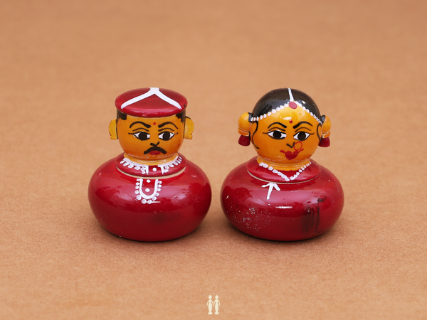 Wooden Manjal Kumkum Set For Showpiece