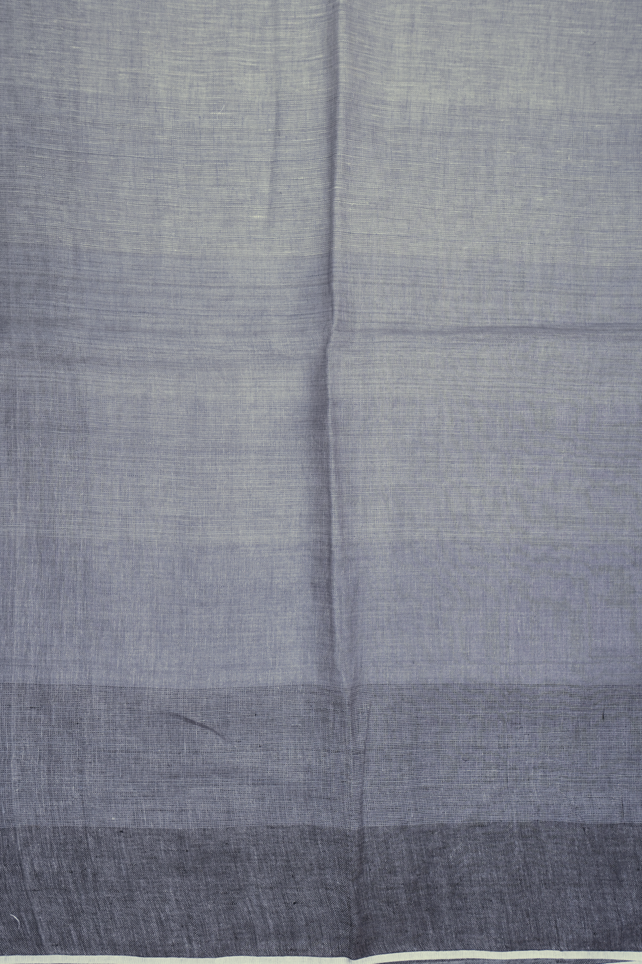 Plain Grey Tussar Silk Saree