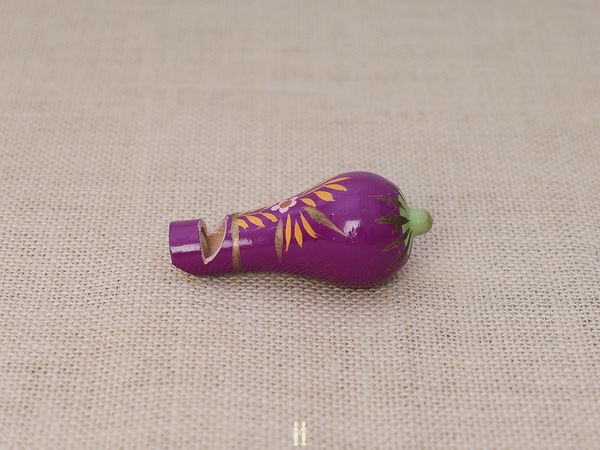 Wooden Handicraft Purple Whistle For Kids