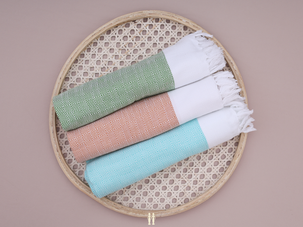 Multicolor Set Of 3 Cotton Towel