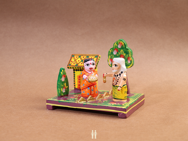 Wooden Handicraft Multicolor Golu Doll