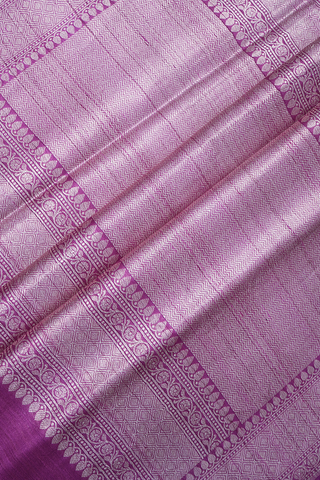 Allover Floral Design Grape Purple Banarasi Silk Saree