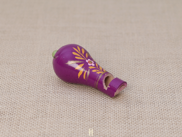 Wooden Handicraft Purple Whistle For Kids