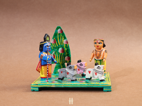 Wooden Handicraft Krishna For Golu Set