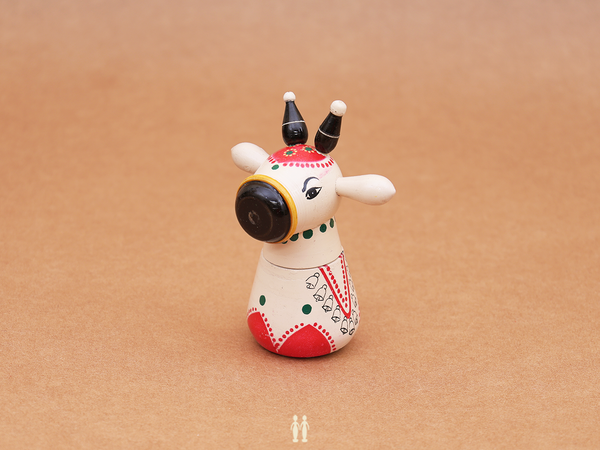 Wooden Handicraft Cow For Showpiece