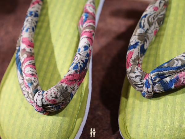 Checks Design Parrot Green Cotton Slippers