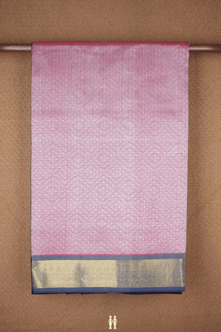 Jacquard Pattern Dusty Pink Traditional Silk Cotton Saree
