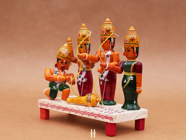 Wooden Ramar, Seeta, Lakshmanan And Hanuman For Showpiece