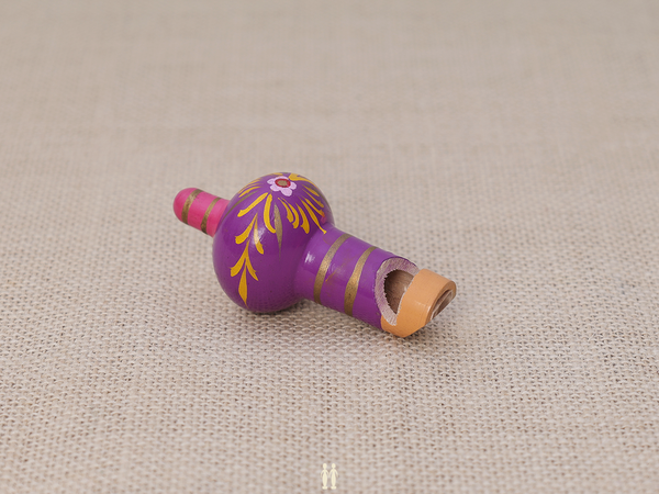 Wooden Handicraft Purple Whistle For Kids