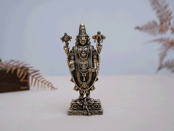 Lord Venkateswara Brass Idol For Pooja Set