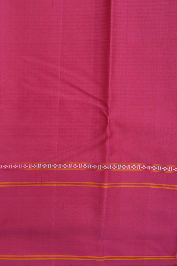 Kanchipuram Silk Saree In Black And Grey With Stripes Design