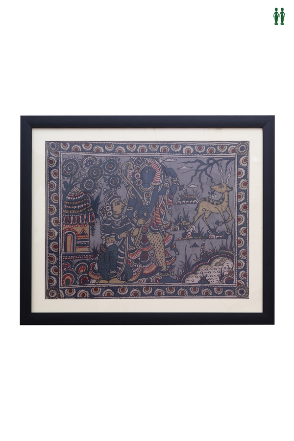 Lord Ramar And Seetha Kalamkari Painting