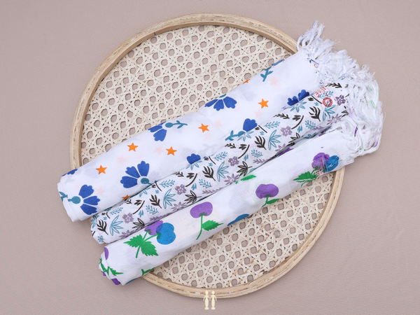 White Set Of 3 Cotton Towel