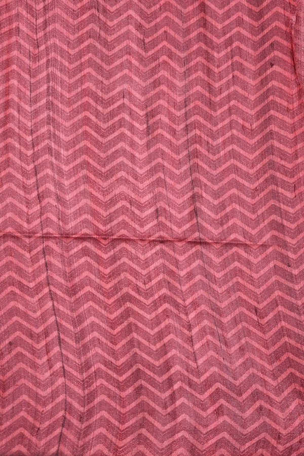 Tussar Madhubani Silk Saree Charcoal Grey With Printed Design