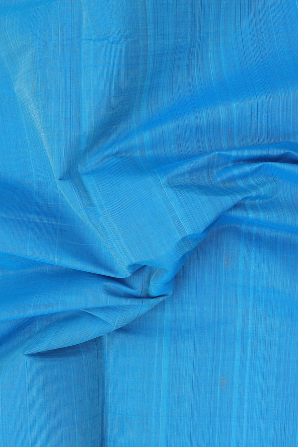 Venkatagiri Cotton Saree In Deep Sky Blue With Zari Buttis