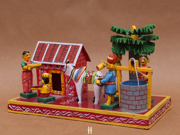 Wooden Handicraft Traditional Harvest Set For Showpiece