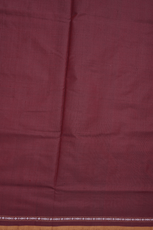 Allover Printed Design Maroon Pochampally Silk Saree