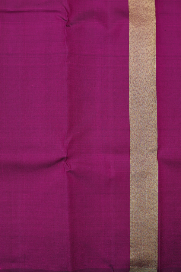 Kanchipuram Silk Saree In Black With Rising Border