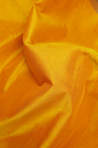 Zari Border Saffron Yellow Traditional Silk Cotton Saree