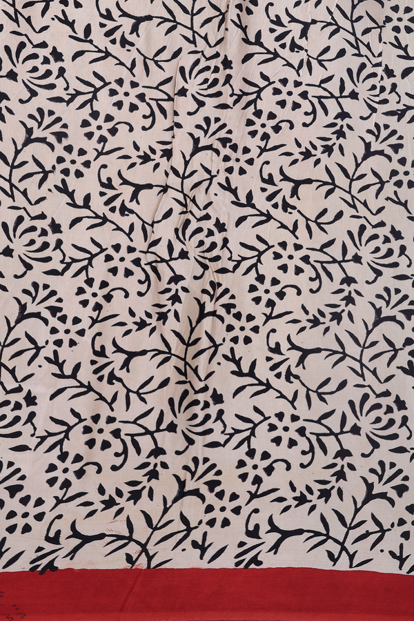 Modal Silk Saree In Black With Printed Design