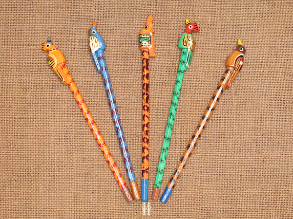 Wooden Pencil Set Of 5 For Kids