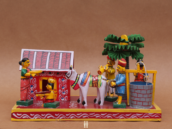 Wooden Handicraft Traditional Harvest Set For Showpiece
