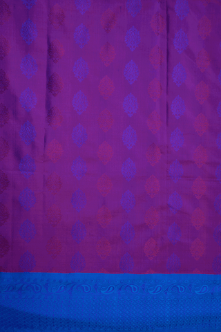 Threadwork Buttas Purple Kanchipuram Silk Saree