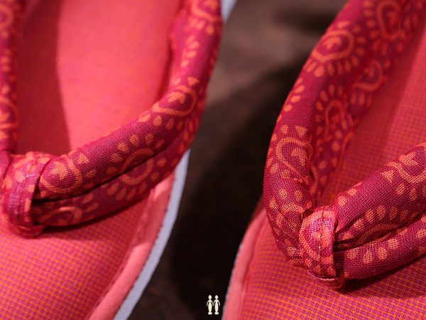 Plain Orange Cotton Slippers