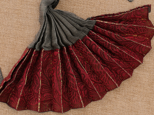 Zari Border Greenish Brown Silk Cotton Amman Pavadai Set