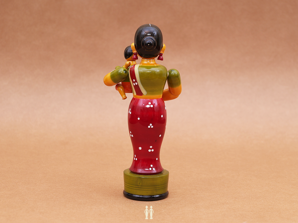 Wooden Handicraft Mother With Child For Showpiece