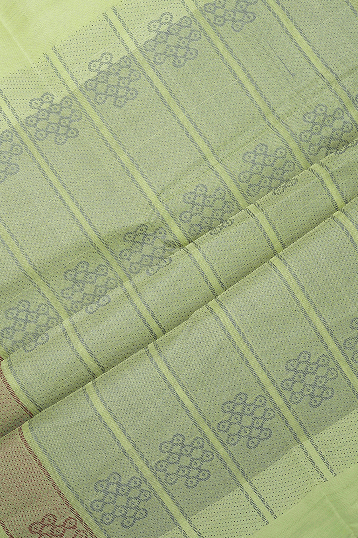 Threadwork Motifs Grey Kanchi Cotton Saree