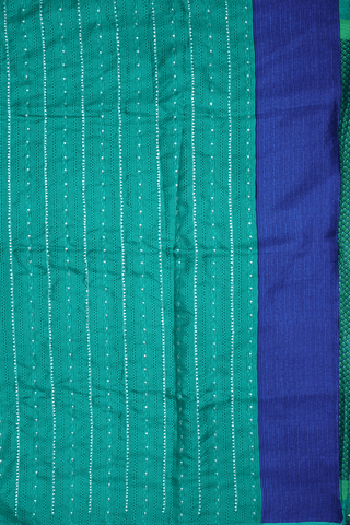 Mirror Work Buttis Shades Of Green Printed Silk Saree