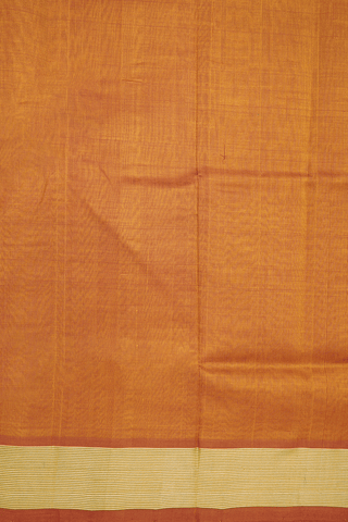 Zari Border Plain Golden Yellow Traditional Silk Cotton Saree