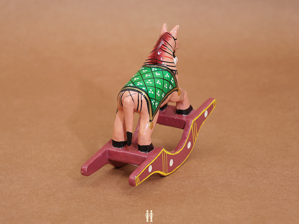 Wooden Handicraft Multicolor Rocking Horse Toy