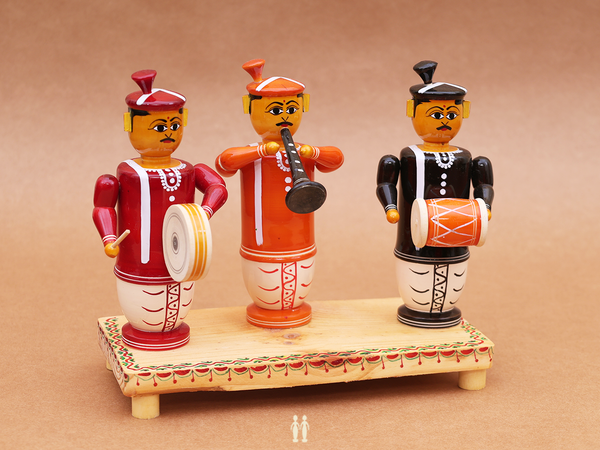 Wooden Handicraft Musician Set For Decor