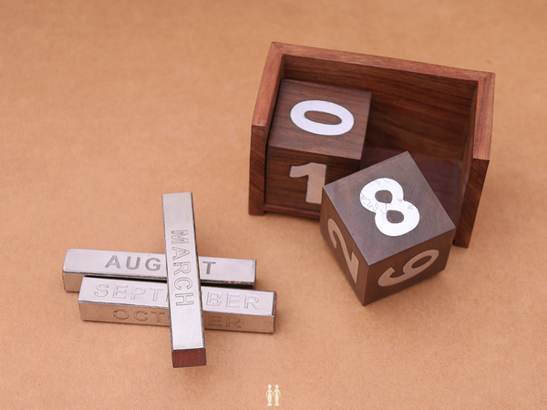 Wooden Calendar For Desk