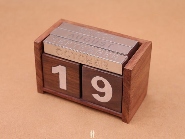 Wooden Calendar For Desk