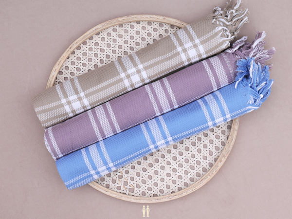 Multicolor Set Of 3 Cotton Towels