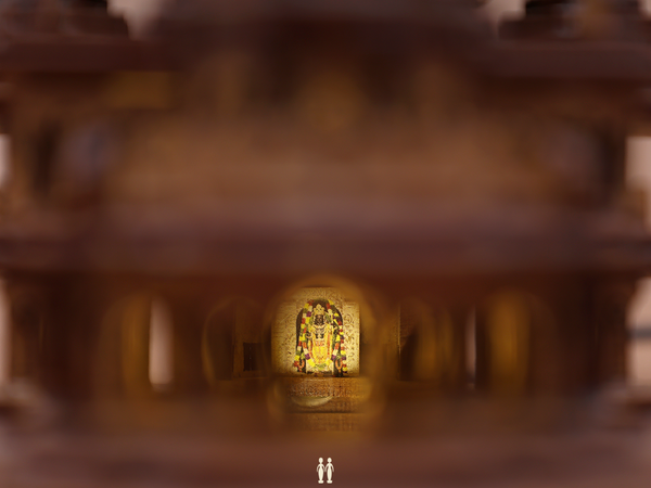 Wooden Ramar Ayodhya Temple 3D Model For Showpiece