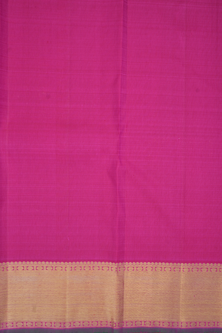 Peacock Floral Zari Design Purple Kanchipuram Silk Saree