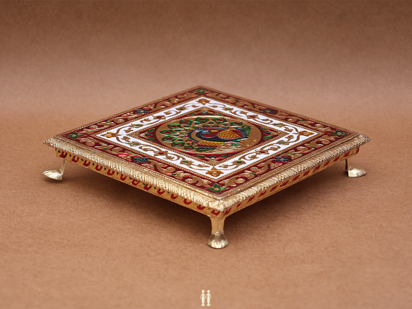 Peacock Design Pooja Stand