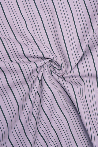 Stripes With Inside Yoke Lavender Linen Cotton Short Kurta