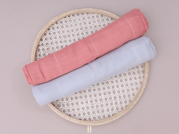 Dusty Red And Grey Set Of 2 Linen Cotton Towels