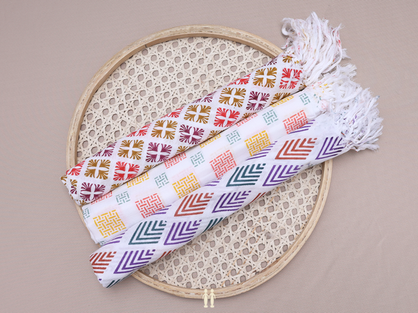 Multicolor Set Of 3 Cotton Towel