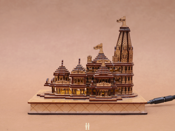 Wooden Ramar Ayodhya Temple 3D Model For Showpiece