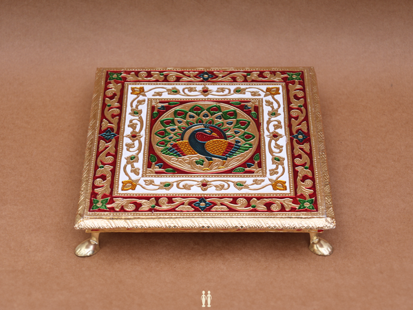 Peacock Design Pooja Stand