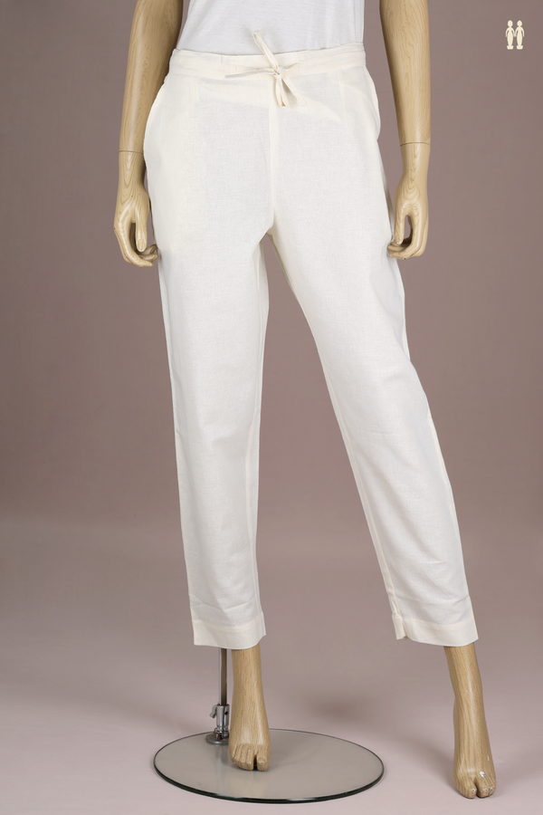 Plain Beige Cotton Adjustable Bottom