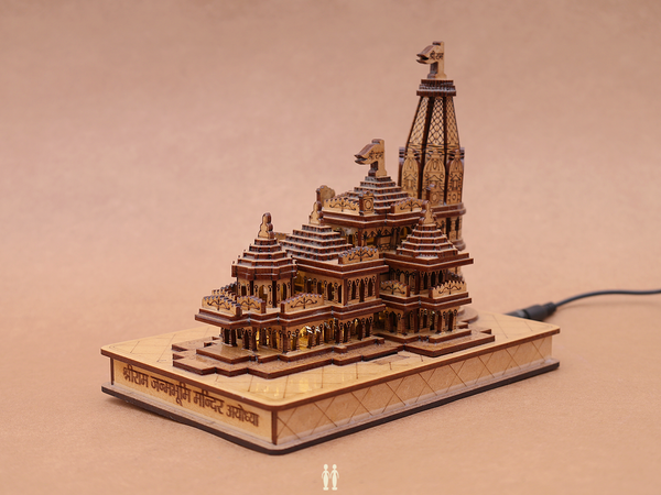 Wooden Ramar Ayodhya Temple 3D Model For Showpiece
