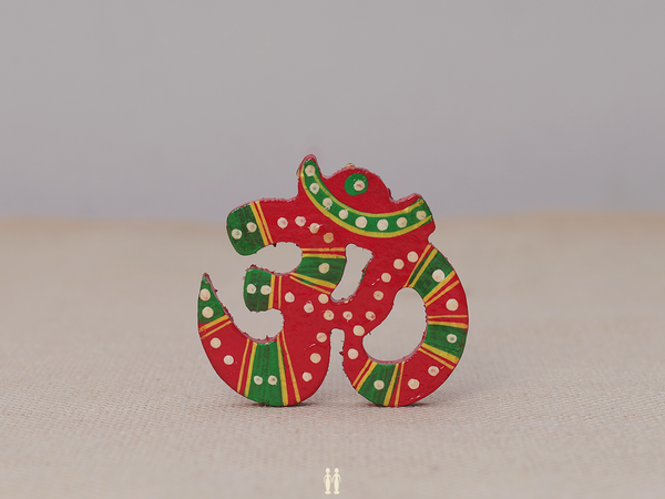 Wooden Om Symbol For Fridge Magnet